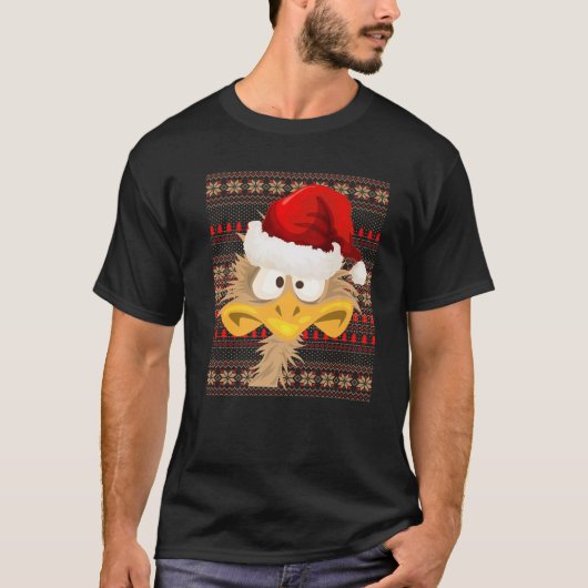 醜いクリスマスサンタコスチュームクリスマスキューバードロー Tシャツ (正面)