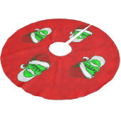 醜いクリスマスサンタフランケンシュタインモンスターモンスタンスノー ブラッシュドポリエステルツリースカート (アングル)