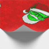 醜いクリスマスサンタフランケンシュタインモンスターモンスタンスノー ラッピングペーパー (角)