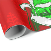 醜いクリスマスサンタフランケンシュタインモンスターモンスタンスノー ラッピングペーパー (ロールコーナー)