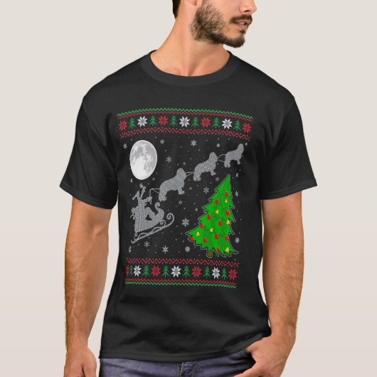 醜いクリスマスサンタライディングカバリヤキングチャールズパニ Tシャツ (正面)