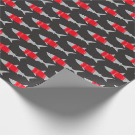 醜いクリスマスシャークフェスティバルジャンパー ラッピングペーパー