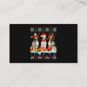 醜いクリスマスジャックラッセルテリアードッグサンタクリスマス 名刺 (裏面)