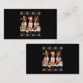 醜いクリスマスジャックラッセルテリアードッグサンタクリスマス 名刺 (正面/裏面)