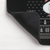 醜いクリスマススウェター風 スワンとトナカイのクリスマス マウスパッド (コーナー)