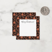 醜いクリスマススウェター ハット スカーフ 赤 白 ノートカード (正面/裏面インサイチュ)