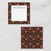 醜いクリスマススウェター ハット スカーフ 赤 白 ノートカード (正面/裏面)