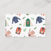 醜いクリスマススウェター パーティー投票カード エンクロージャーカード (裏面)