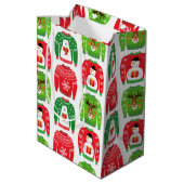 醜いクリスマススウェータポーラベア雪だるまルドルフ赤 ミディアムペーパーバッグ (裏面アングル)