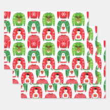 醜いクリスマススウェータポーラベア雪だるまルドルフ赤