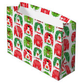 醜いクリスマススウェータポーラベア雪だるまルドルフ赤 ラージペーパーバッグ (裏面アングル)