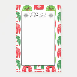 醜いクリスマススウェータポーラベア雪だるま行うリスト ポストイット