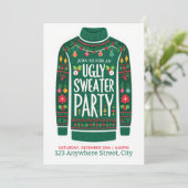醜いクリスマススウェーターの招待状 招待状 (スタンド正面)