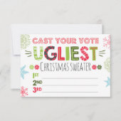 醜いクリスマススウェーター投票用紙 (正面)