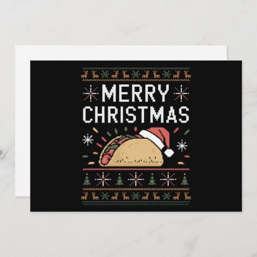 醜いクリスマススウェーター ライト サンタ タコ クリスマス (正面/裏面)