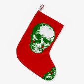 醜いクリスマススカルゴシック骨格 スモールクリスマスストッキング (正面 (吊り時))