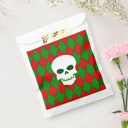 醜いクリスマススカルハレルキン不気味な フェイバーバッグ (封をした状態)