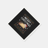 醜いクリスマススーターライツサンタタコクリスマス スタンダードカクテルナプキン (角)