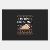 醜いクリスマススーターライツサンタタコクリスマス ラッピングペーパーシート (正面)