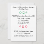 醜いクリスマスズセーターハッピーホリデーズドリードル 招待状 (裏面)