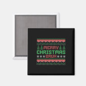 醜いクリスマスセーおもしろいターメリークリスマスブラ マグネット (正面/裏面)