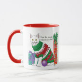 醜いクリスマスセーおもしろいター マグカップ (左)