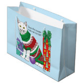 醜いクリスマスセーおもしろいター ラージペーパーバッグ (正面アングル)