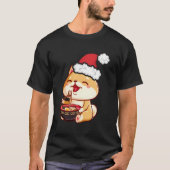 醜いクリスマスセーターかわいいアニメ柴犬Eati Tシャツ (正面)