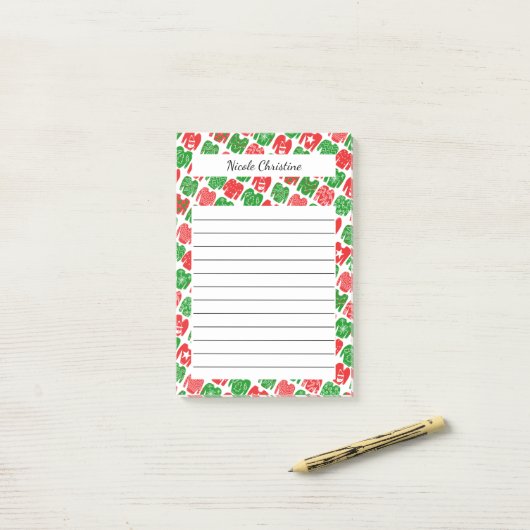 醜いクリスマスセーターかわいいクリスマスカスタムメモ帳 ポストイット (デスク上)