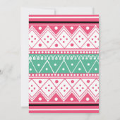 醜いクリスマスセーターかわいいトナカイパーティー 招待状 (裏面)