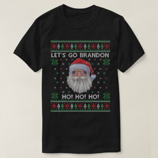 醜いクリスマスセーターでサンタ・ブランドンへ Tシャツ (デザイン正面)