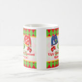 醜いクリスマスセーターのコンテスト勝者マグカップ コーヒーマグカップ (中央)