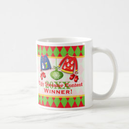 醜いクリスマスセーターのコンテスト勝者マグカップ コーヒーマグカップ