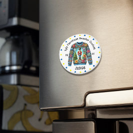 醜いクリスマスセーターのコンテスト審査員 マグネット