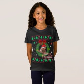 醜いクリスマスセーターのハムスター Tシャツ (正面フル)