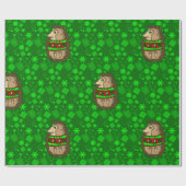 醜いクリスマスセーターのハリネズミ ラッピングペーパー (フラット)