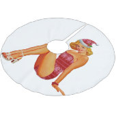 醜いクリスマスセーターのピン留め ブラッシュドポリエステルツリースカート (アングル)