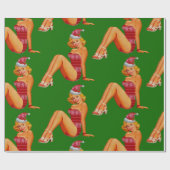 醜いクリスマスセーターのピン留め ラッピングペーパー (フラット)