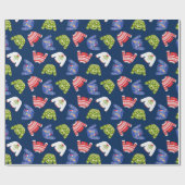 醜いクリスマスセーターのホリデーパターン ラッピングペーパー (フラット)