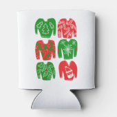 醜いクリスマスセーターのホリデーパターン 缶クーラー (裏面)