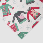 醜いクリスマスセーターのホリデーパターン 薄葉紙 (詳細)