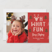 醜いクリスマスセーターのホリデーフォトカード シーズンカード (正面)
