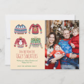 醜いクリスマスセーターのホリデーフォト (正面)