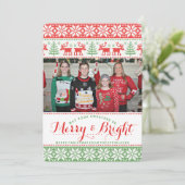 醜いクリスマスセーターの写真 シーズンカード (スタンド正面)