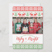 醜いクリスマスセーターの写真 シーズンカード (正面)