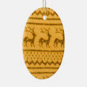 醜いクリスマスセーターの柄 セラミックオーナメント (右)
