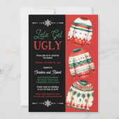 醜いクリスマスセーターをパーティー 招待状 (正面)