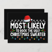 醜いクリスマスセーターを揺るがす可能性が最も高い ポストカード (正面/裏面)