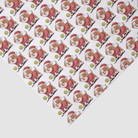 醜いクリスマスセーターを着たかわいいピックボール犬 薄葉紙 (詳細)