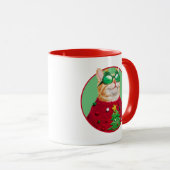 醜いクリスマスセーターを着た猫 マグカップ (正面右)